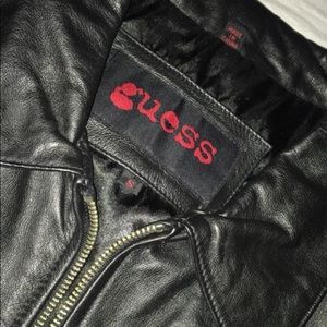 women’s guess leather jacket size s